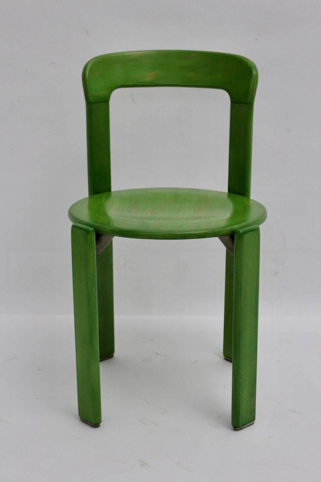 Green Dining Chairs by Bruno Rey, 1970s, Switzerland 1