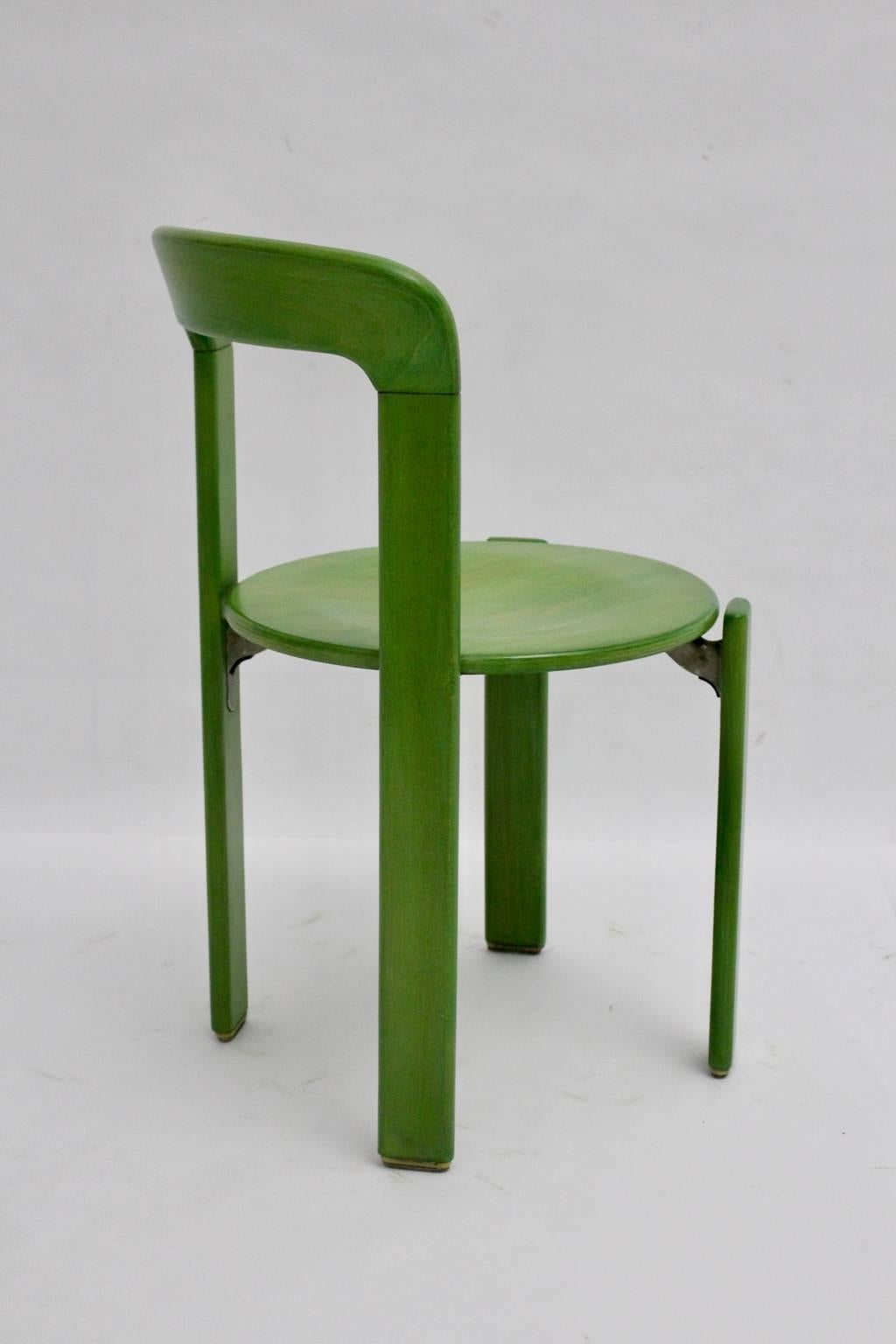 Green Dining Chairs by Bruno Rey, 1970s, Switzerland 2