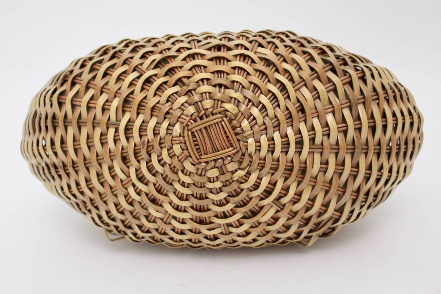 Basket Ladies Hand Bag, 1950s, Italy In Good Condition In Vienna, AT