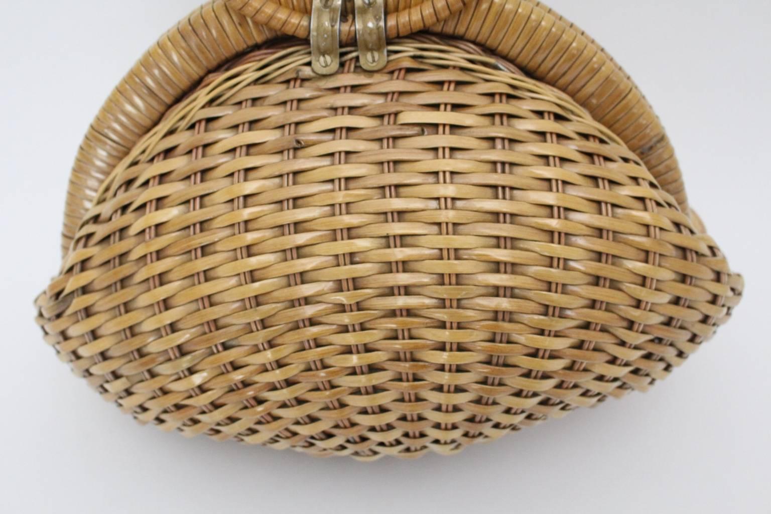 Basket Ladies Hand Bag, 1950s, Italy 1