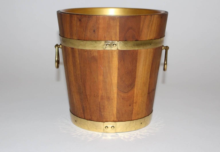 Brown Walnut Wine Cooler 1970s For Sale at 1stdibs
