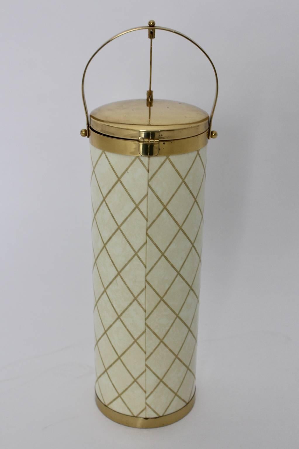 20th Century Mid Century Modern Ivory Colored Wine Cooler, Italy, 1950 For Sale