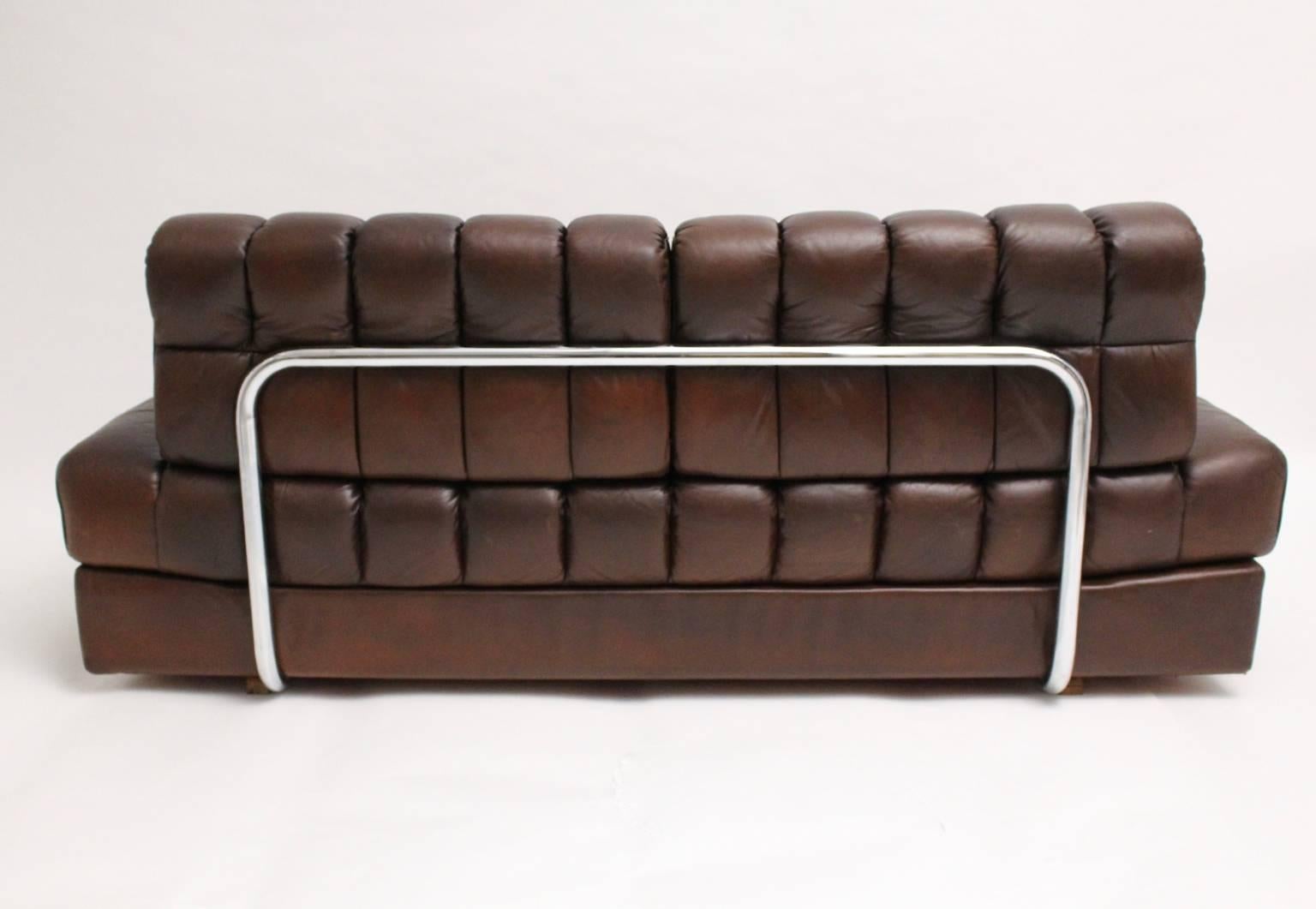 De Sede DS 85 Brown Leather Daybed or Sofa 1970s, Switzerland (Ende des 20. Jahrhunderts)