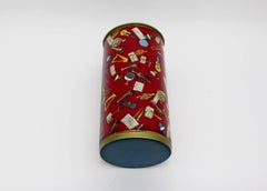 Roter Vintage-Papierkorb Skandinavische Moderne der Mitte des Jahrhunderts, Dänemark, 1960er Jahre
