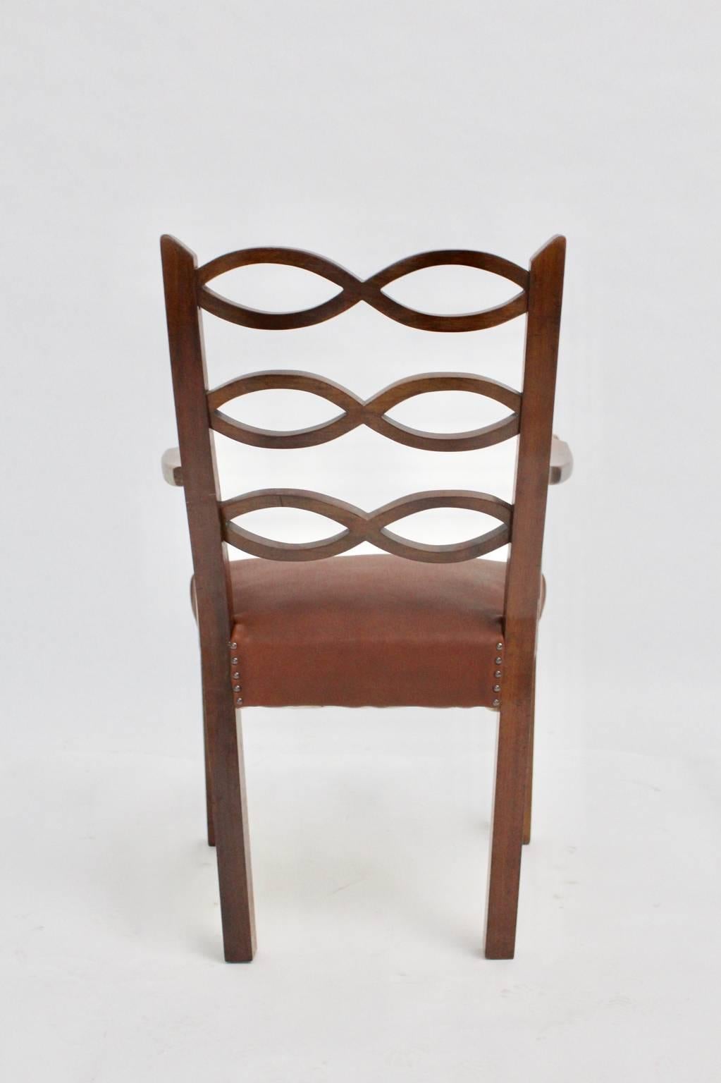 Vintage-Sessel aus Nussbaumholz aus der Art-déco-Ära von Hugo Gorge Wien, um 1925 im Angebot 2