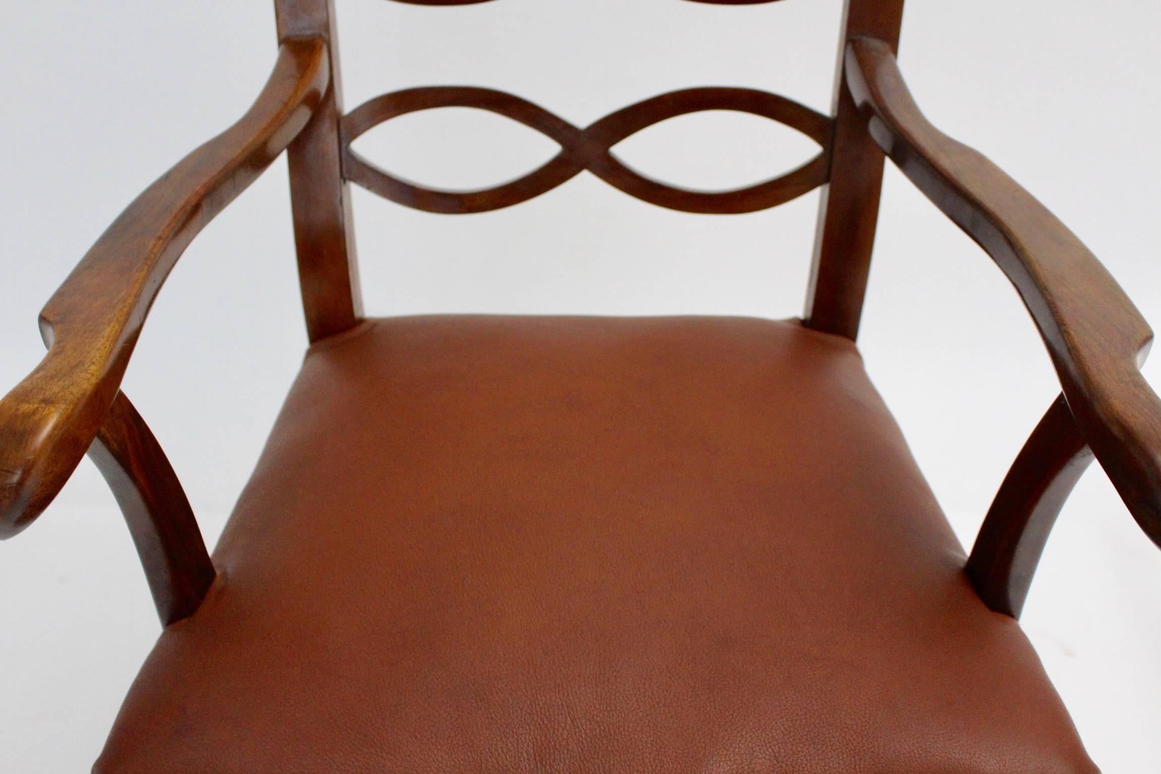 Vintage-Sessel aus Nussbaumholz aus der Art-déco-Ära von Hugo Gorge Wien, um 1925 im Angebot 3