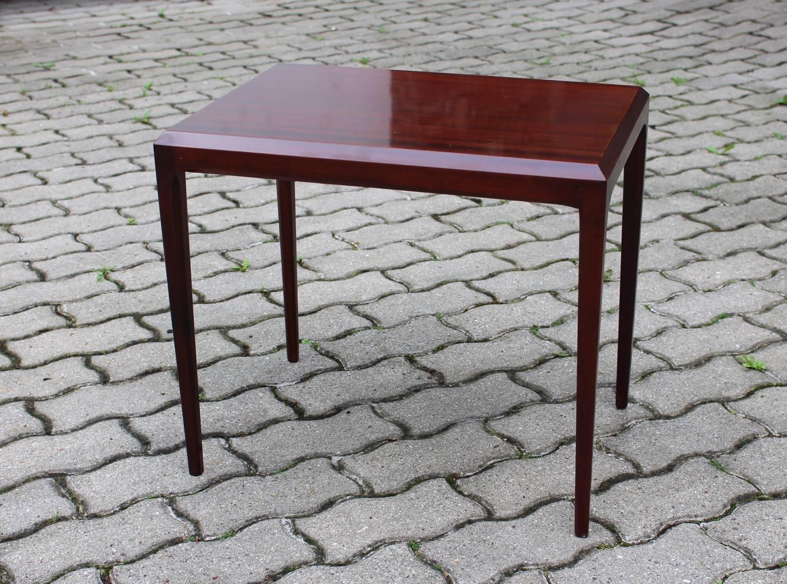  Mid Century Modern Side Table Teak by Johannes Andersen, circa 1963, Denmark For Sale 1