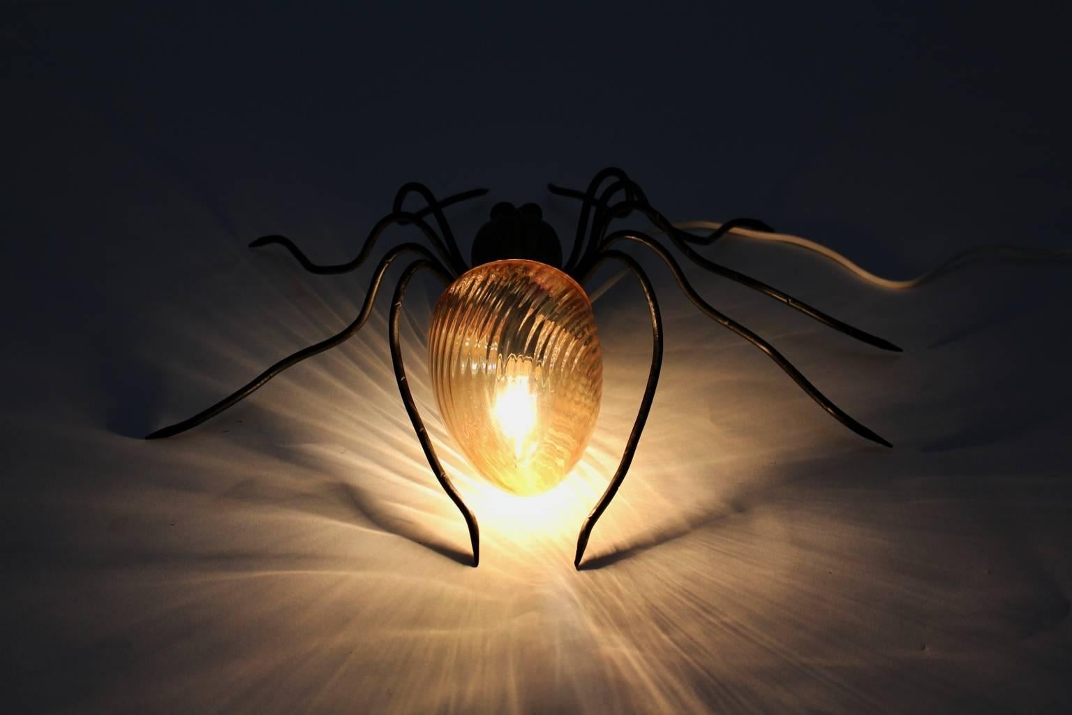 Metal Spider Wall Lamp, 1950s, Italy