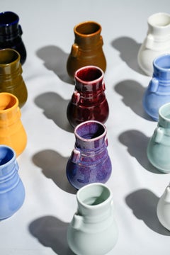 "Vase coloré à deux anses" Série miniature, Shi Jie Weng