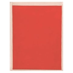 "Tre strati di rosso francese" Tintura e pigmento su tela grezza 46,5 x 59 pollici