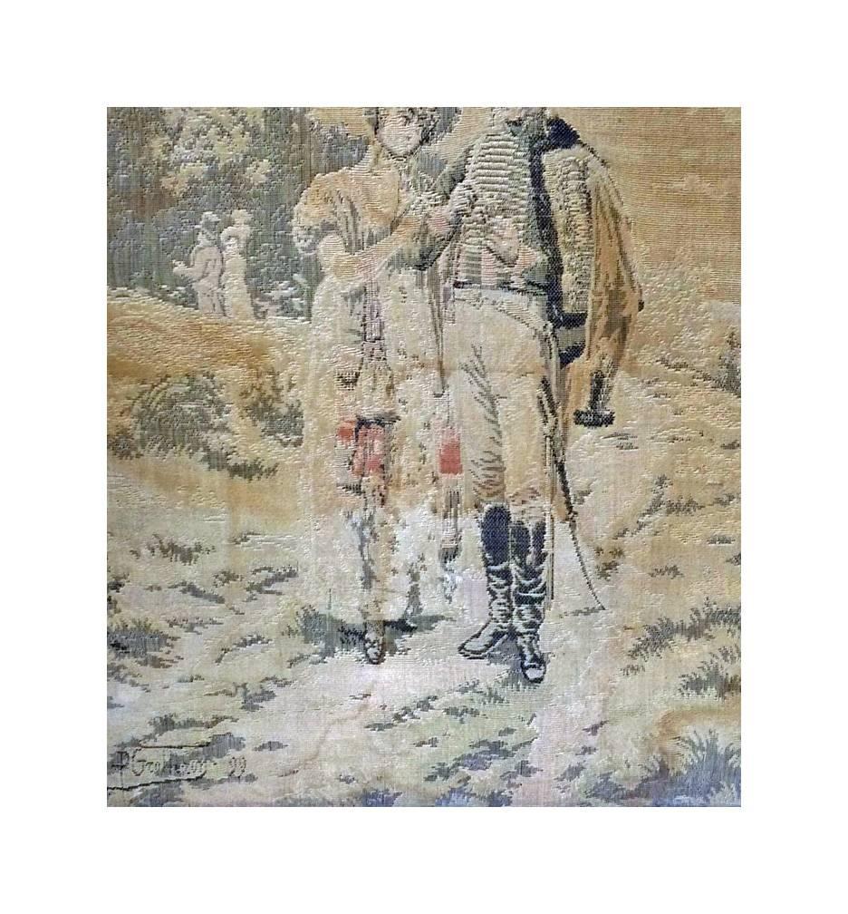 Pareja de tapices franceses o flamencos, firmados P. Groller 99, Francia, hacia 1899 Tapiz en venta