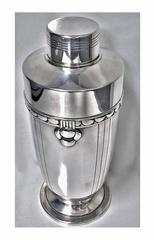Large Art Deco Martini Cocktail Shaker, Roux Marquiand, Lyon, France, 1930