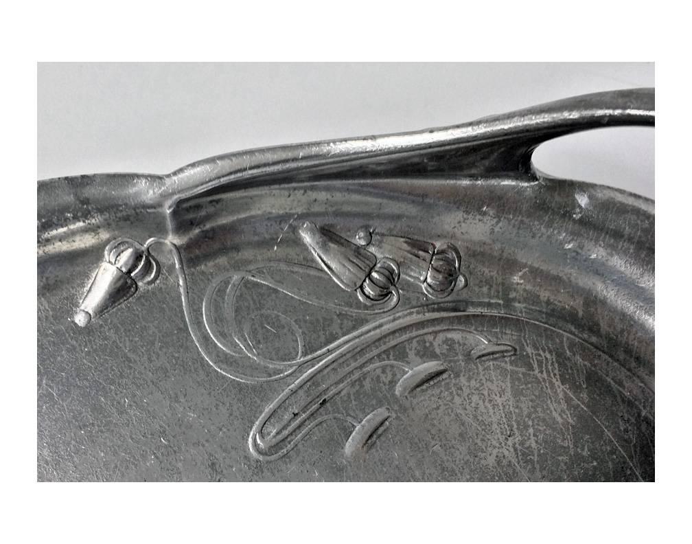 20th Century Art Nouveau Kayserzinn Pewter Tray, Germany, circa 1900