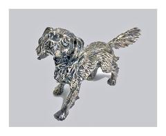Sterling Silver Spaniel Dog Figurine