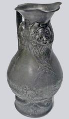 Art Nouveau Kayser Zinn Pewter Pitcher Wine Jug, circa 1900