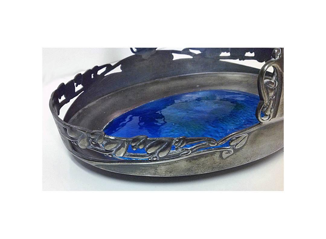 Arts and Crafts Archibald Knox for Liberty and Co Enamel Basket, English, circa 1900 For Sale