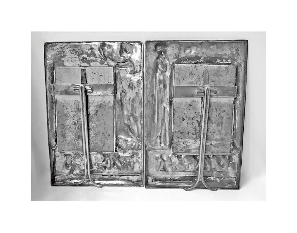 19th Century Pair of Art Nouveau Large Silver Plate Photograph Frames, Germany, circa 1900