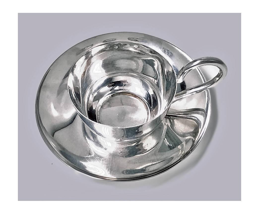 silver teacup