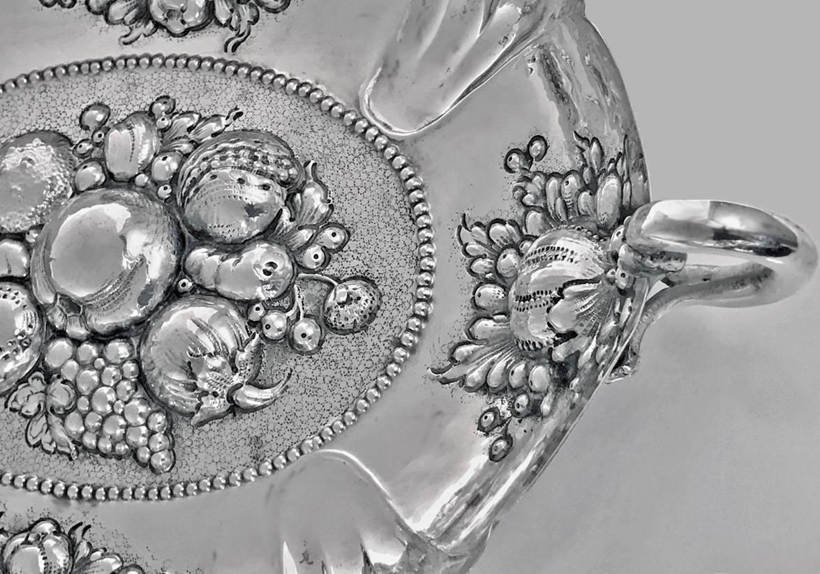 Large Silver Fruit Dish, circa 1880,  Probably Neresheimer & Co In Good Condition In Toronto, Ontario