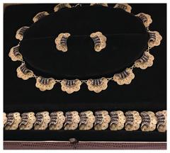 Seltene Theodor Fahrner Suite Silber Halskette:: Armband:: Ohrringe:: Schachtel
