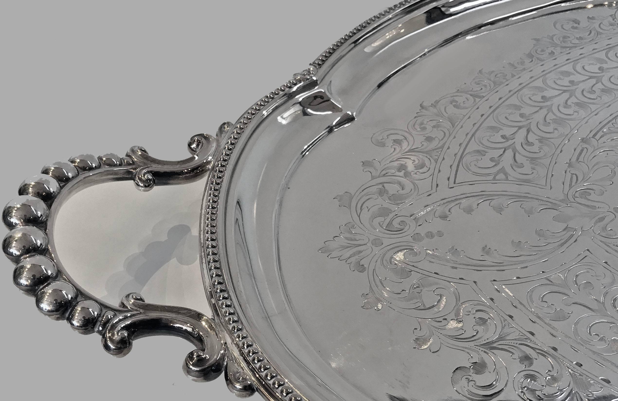 antique silver tray