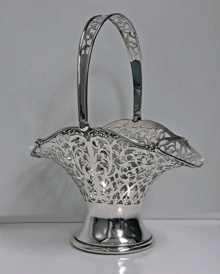 Antique Sterling Silver Basket Birmingham, 1923 Henry Matthews at 1stDibs