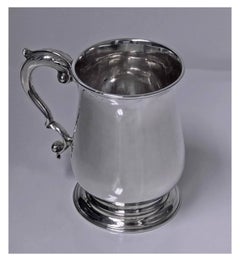 Large Georgian Silver Mug Tankard, London, 1771
