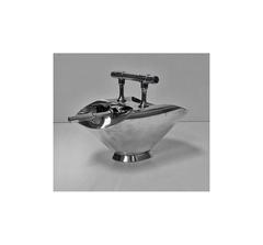 Christopher Dresser Silver Plate Sugar Scuttle & Spoon Walker & Hall, circa 1900