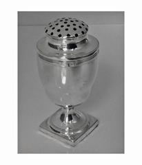 Georgian Silver Pounce Pot, London 1815, Stephen Adams