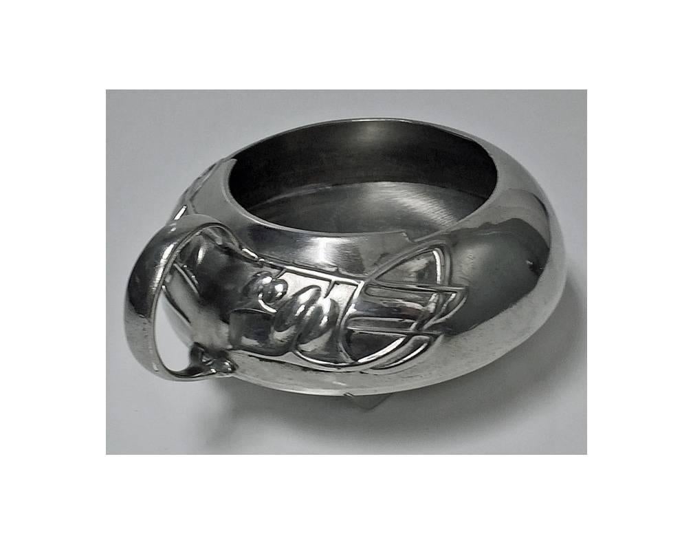 pewter tea set with tray