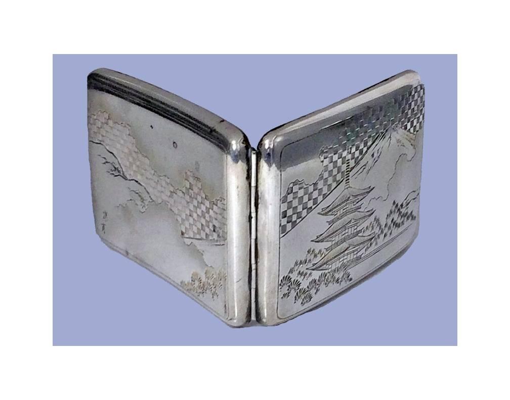 Asian Fine Japanese 950 Silver Box Case, circa 1920