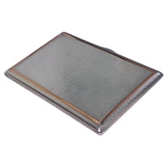 Sterling Silver and Gold Cigarette or Card Case London Padgett & Braham