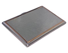 Sterling Silver and Gold Cigarette or Card Case London Padgett & Braham