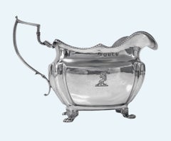 Antique Irish Georgian Sterling Silver Jug, Dublin 1814 Richard Sawyer