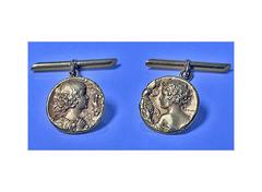 Vernier 22-Karat French Art Nouveau Cufflinks, circa 1890