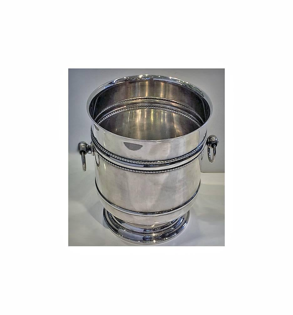 French Christofle Silver Plate Cooler, France, circa 1945