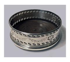 Irish Georgian Silver Wine Coasters, Christopher Haines, Dublin, circa 1785
