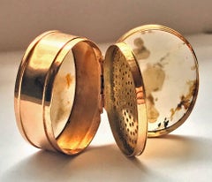 Georgian Gold and Moss Agate Vinaigrette, circa 1800