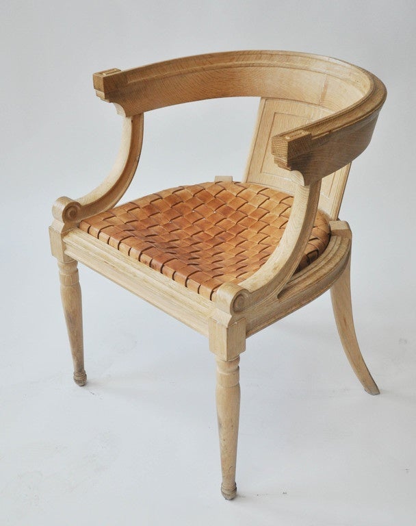 Two Dogwood Dining Chairs with Saddle Leather Seats at 1stDibs saddle