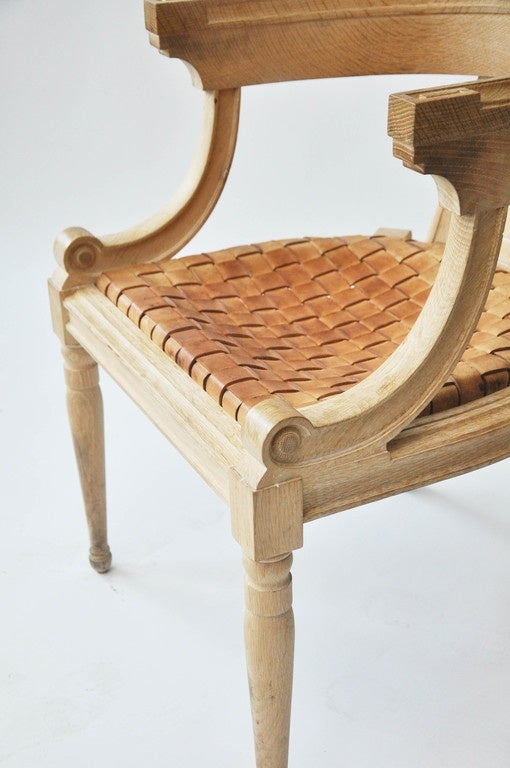 Two Dogwood Dining Chairs with Saddle Leather Seats at 1stDibs saddle