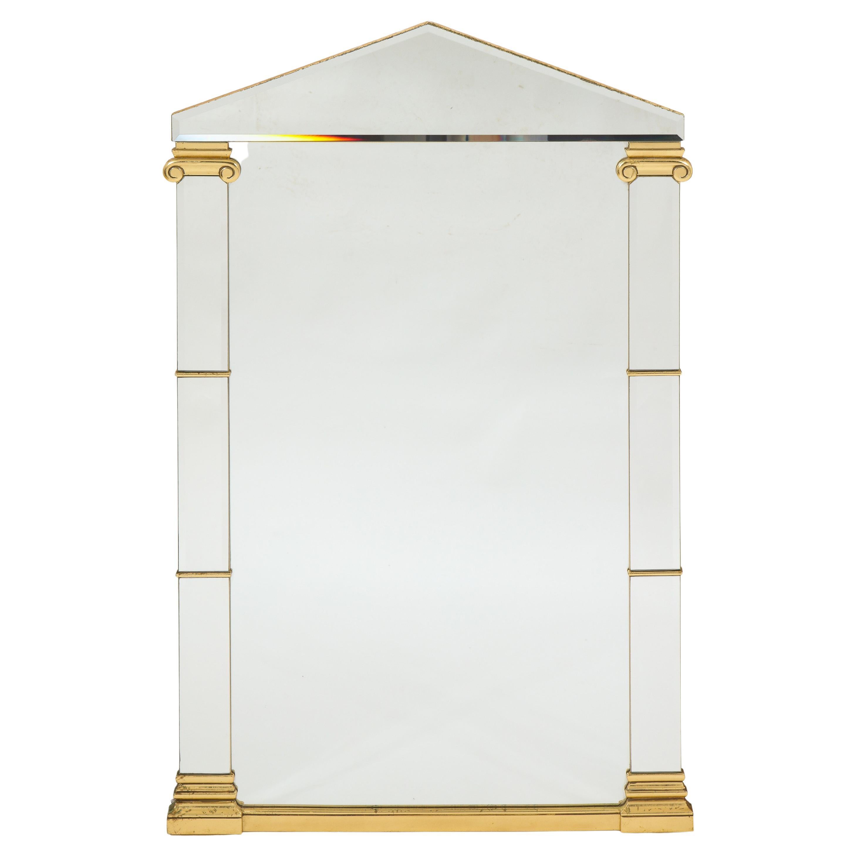 Paire de miroirs néoclassiques français du XXe siècle avec accents dorés en vente