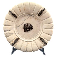 Plato decorativo de mármol - siglo XX. Italia