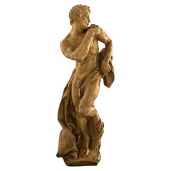 Scultura raffigurante fauno in stucco - XX secolo