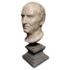 Neoclassical marble head of Marcus Tullius Cicero—late 18th century. Italy