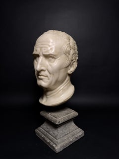 Neoclassical marble head of Marcus Tullius Cicero—late 18th century. Italy