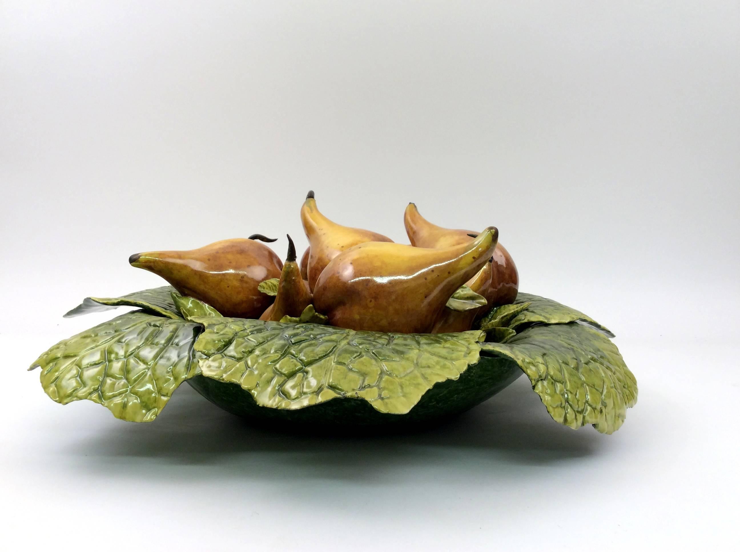 Glazed Bosc Pear Centerpiece For Sale