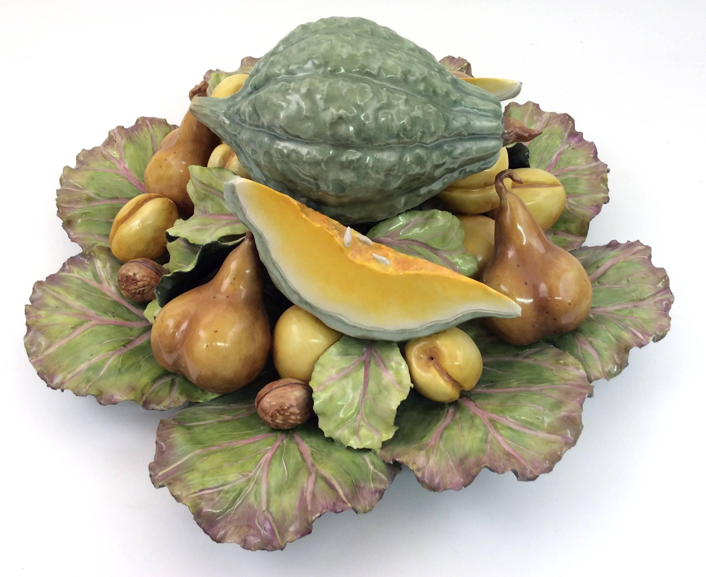 American Hubbard Squash and Fall Cabbage Centerpiece For Sale