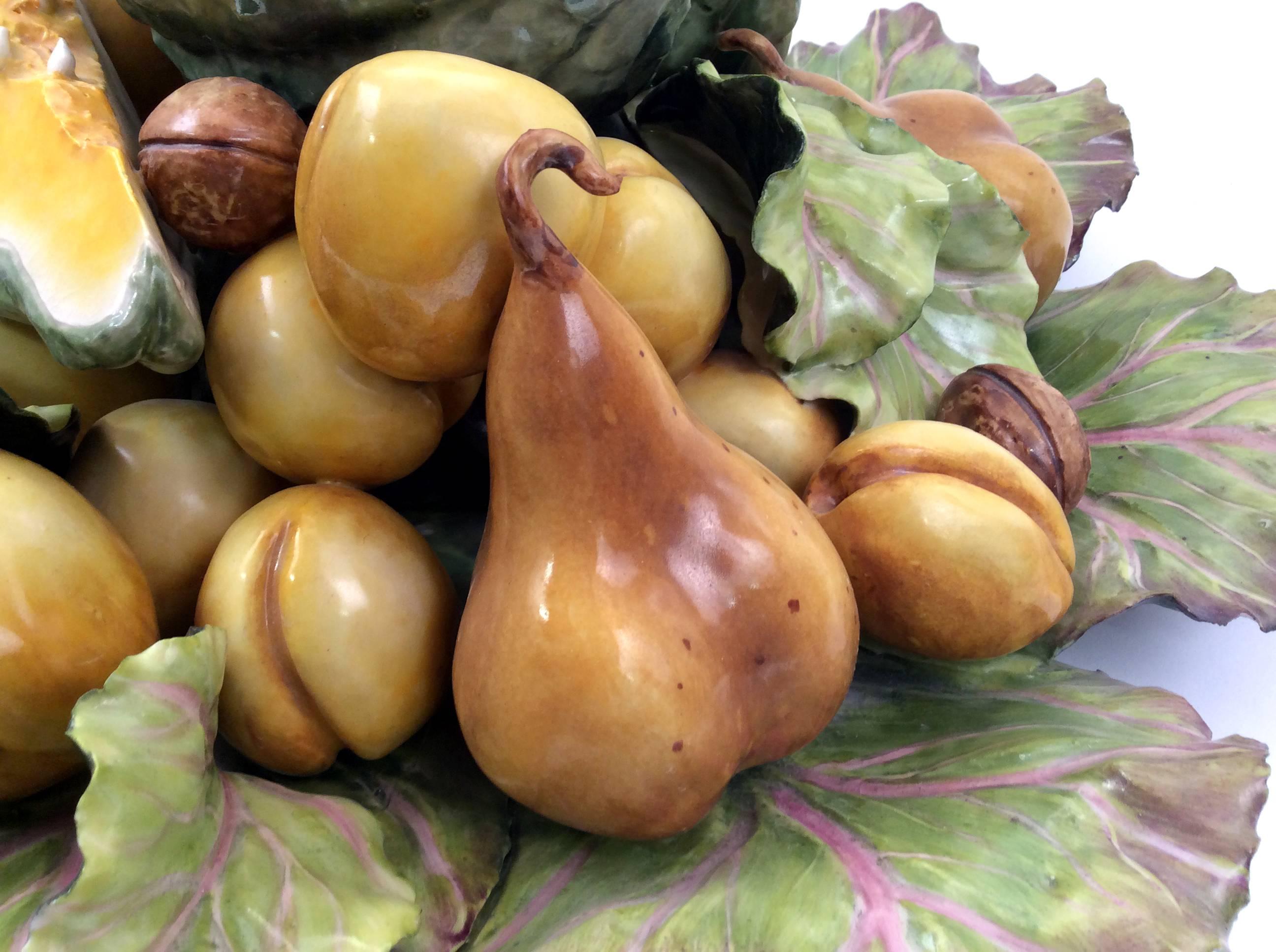 Hubbard Squash and Fall Cabbage Centerpiece For Sale 1