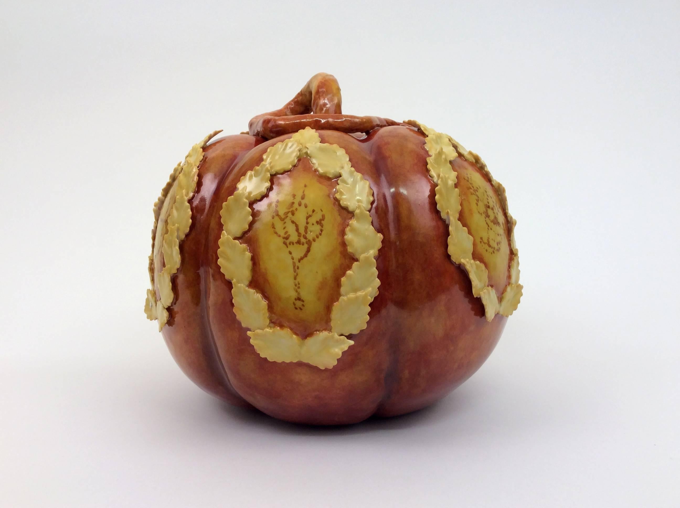 American Amber Melon with Greek Medallions For Sale