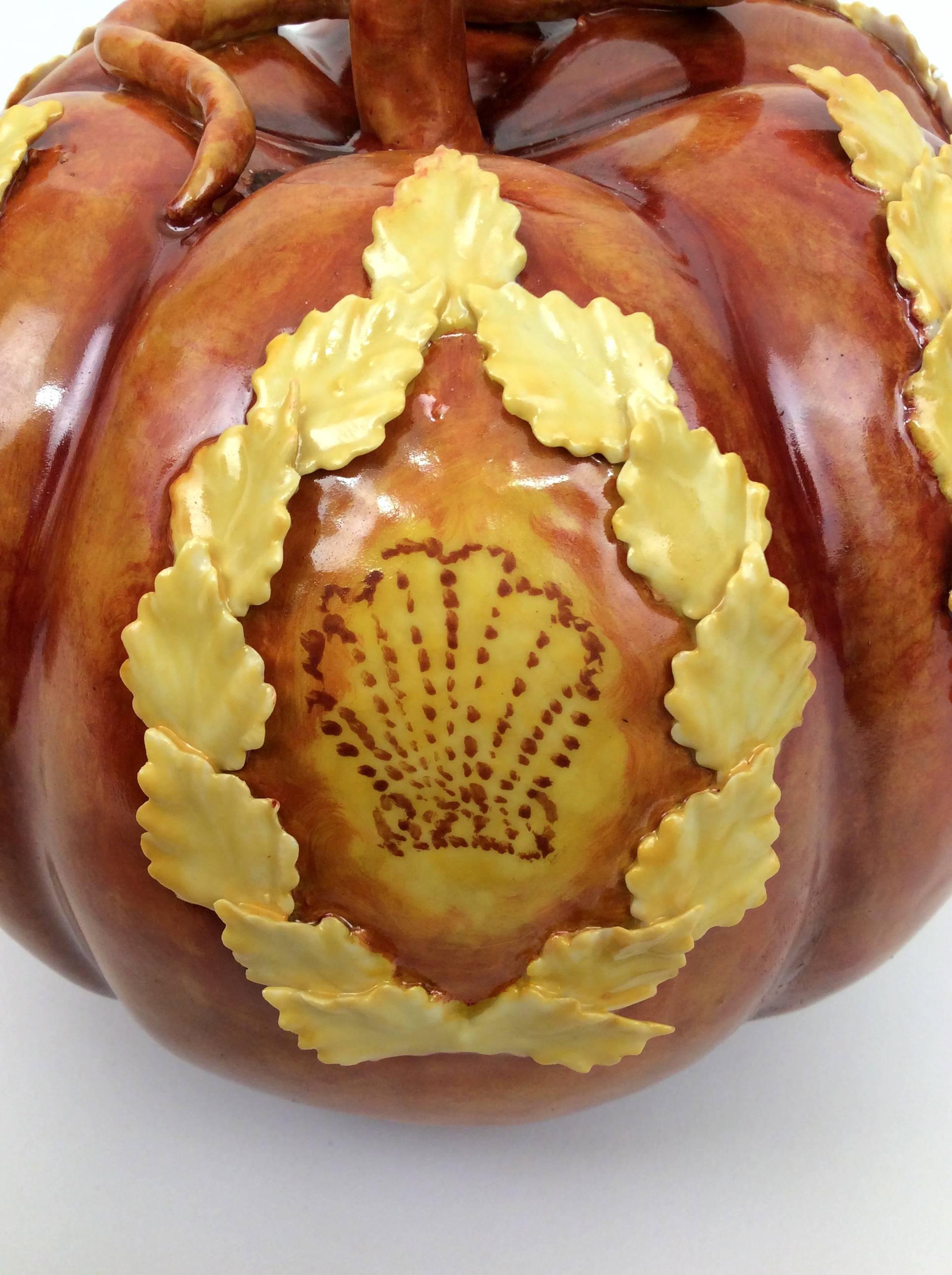 Amber Melon with Greek Medallions For Sale 1